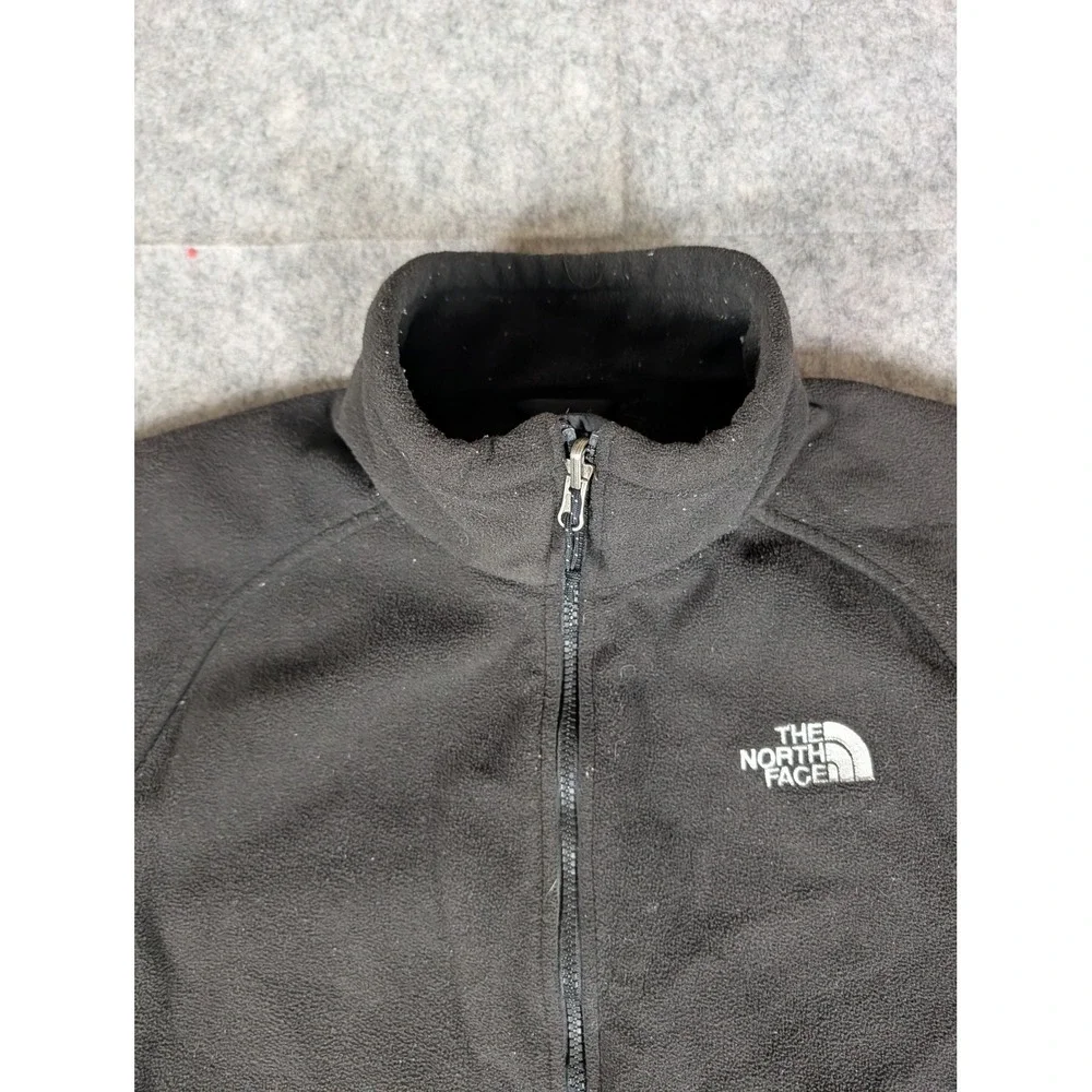 The‎ North Face TKA 100 Mens Full Zip Fleece Jacket Black Mock Neck Regular Fit
